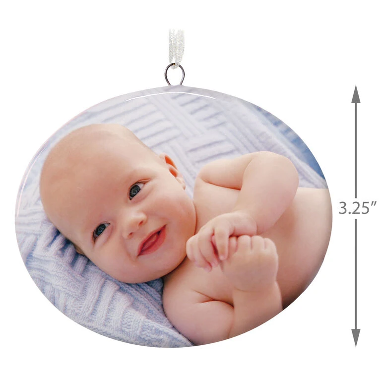 Hallmark 1-Sided Oval Ceramic Photo Ornament 3 Hallmark 1-Sided Oval Ceramic Photo Ornament - Image 3