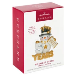 Hallmark 50 Sweet Years Special Edition Ornament -Hallmark 50 Sweet Years Snowman Keepsake Ornament 1799QGO2509 04