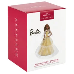 Hallmark 2023 Black Holiday Barbie™ Ornament -Hallmark African American Holiday Barbie Keepsake Ornament 2199QXR8217 04
