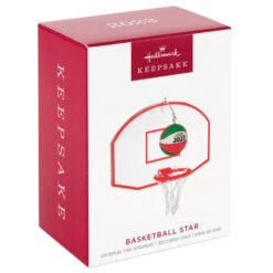 Hallmark Basketball Star 2023 Ornament -Hallmark Basketball Goal and Ball Keepsake Ornament 1399QGO2699 04