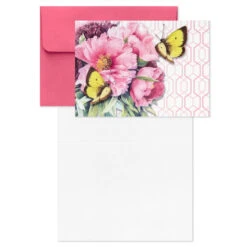 Hallmark Marjolein Bastin Assorted Blank Nature Note Cards In Caddy, Pack Of 24 -Hallmark Bastin Assorted Nature Note Cards Caddy Bulk Pack 1SOM3881 05