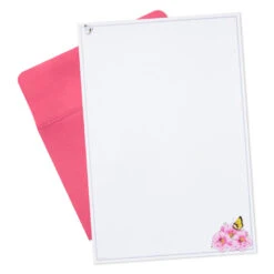 Hallmark Marjolein Bastin Pink Flowers Stationery Set, 40 Sheets -Hallmark Bastin Pink Flowers Blank Sheets Stationery Set 1STN1142 04
