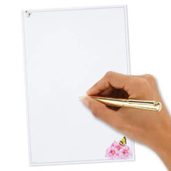 Hallmark Marjolein Bastin Pink Flowers Stationery Set, 40 Sheets -Hallmark Bastin Pink Flowers Blank Sheets Stationery Set 1STN1142 06