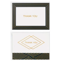 Hallmark -Hallmark Black and Gold Bulk Blank ThankYou Notes Assortment 1399WTU3882 02