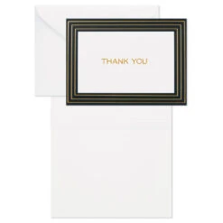 Hallmark Black And Gold Bulk Blank Thank-You Notes, Pack Of 50 -Hallmark Black and Gold Bulk Blank ThankYou Notes Assortment 1399WTU3882 03