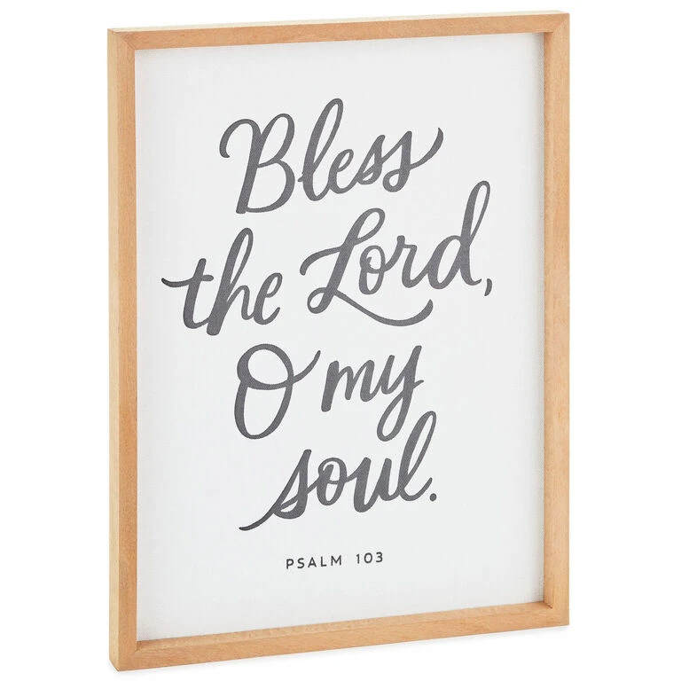 Hallmark Bless The Lord, O My Soul Wooden Quote Sign, 12x16 1 Hallmark Bless The Lord, O My Soul Wooden Quote Sign, 12x16
