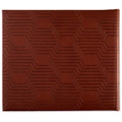 Hallmark Brown Hexagonal Pattern Guest Book -Hallmark Brown Faux Leather Geometric Pattern Guest Book 1EDY3152 04