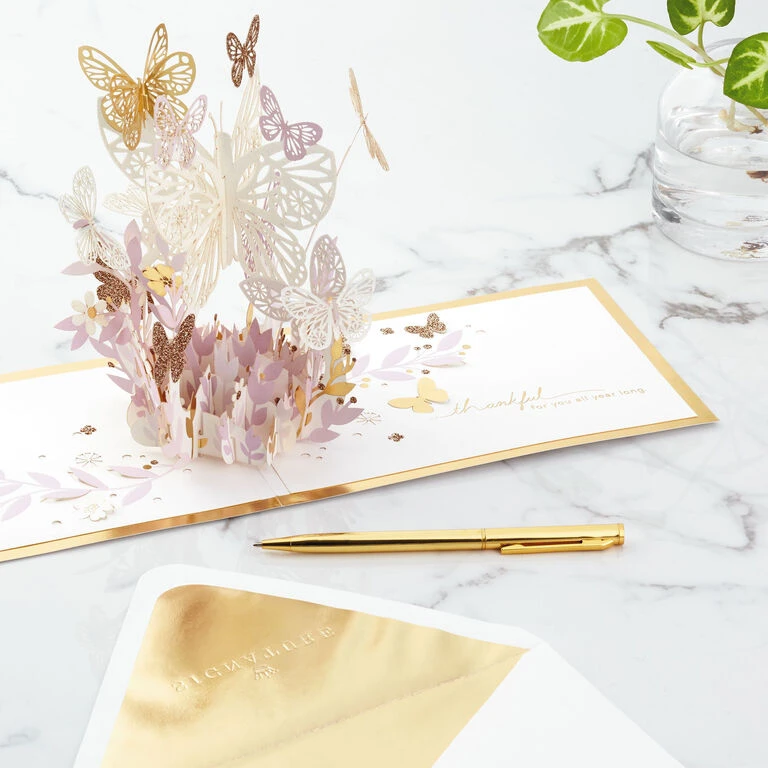 Hallmark Butterfly Bouquet Thankful For You 3D Pop-Up Thinking Of You Card 6 Hallmark Butterfly Bouquet Thankful For You 3D Pop-Up Thinking Of You Card - Image 6