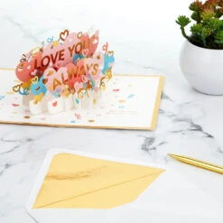 Hallmark Love You Always 3D Pop-Up Love Card 15 Hallmark Love You Always 3D Pop-Up Love Card -Hallmark Colorful Hearts 3D PopUp Love Card 1299LAD2904 07