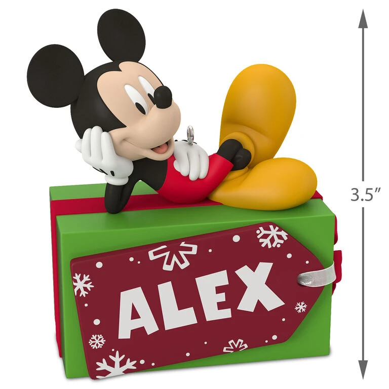 Hallmark Disney Mickey Mouse Christmas Present Personalized Ornament 3 Hallmark Disney Mickey Mouse Christmas Present Personalized Ornament - Image 3