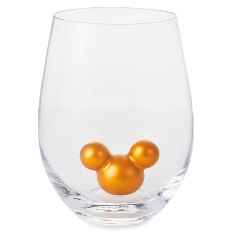 Hallmark Disney Mickey Mouse Ears Silhouette Stemless Glass, 13 Oz. 1 Hallmark Disney Mickey Mouse Ears Silhouette Stemless Glass, 13 Oz.