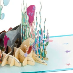 Hallmark Disney The Little Mermaid Wishing You Happiness 3D Pop-Up Card -Hallmark Disney The Little Mermaid Ariel 3D PopUp Card for Her 1499LAD2902 05