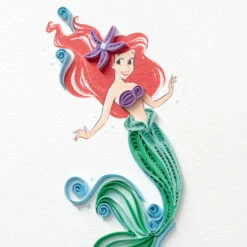 Hallmark Disney The Little Mermaid Ariel Happy Wish Quilled Paper Handmade Card -Hallmark Disney The Little Mermaid Ariel Quilled Paper Card 1299LAD2858 04
