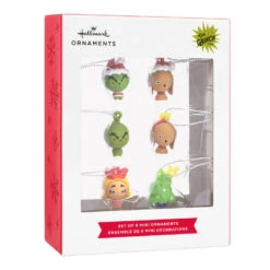 Mini Dr. Seuss's How The Grinch Stole Christmas!™ Shatterproof Hallmark Ornaments, Set Of 6 -Hallmark Dr. Seuss How the Grinch Stole Christmas Miniature Christmas Ornaments Set of 6 3HCM912 04