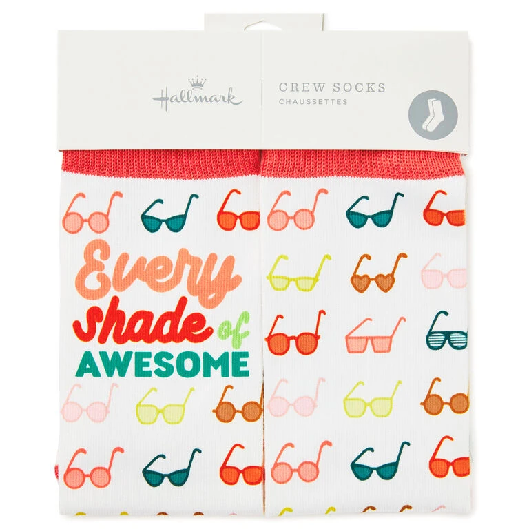 Hallmark Shades Of Awesome Sunglasses Fun Crew Socks 2 Hallmark Shades Of Awesome Sunglasses Fun Crew Socks - Image 2