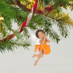 Hallmark Fairy Messengers Special Edition Ornament -Hallmark Fairy in Orange Flower Dress Keepsake Ornament 1699QGO2789 02