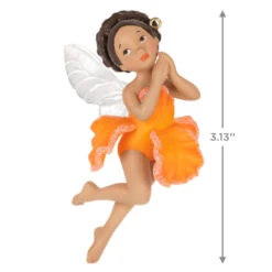Hallmark Fairy Messengers Special Edition Ornament -Hallmark Fairy in Orange Flower Dress Keepsake Ornament 1699QGO2789 03