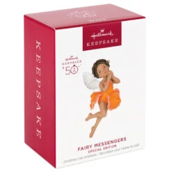 Hallmark Fairy Messengers Special Edition Ornament -Hallmark Fairy in Orange Flower Dress Keepsake Ornament 1699QGO2789 04