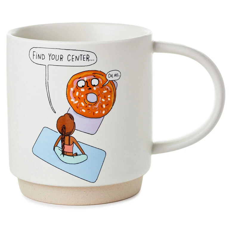 Hallmark Find Your Center Yoga Funny Mug, 16 Oz. 1 Hallmark Find Your Center Yoga Funny Mug, 16 Oz.