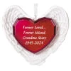 Hallmark Forever Loved Memorial Heart And Angel Wings Text Personalized Ornament