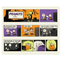 Hallmark Peanuts® Franken-Snoopy Comic Blanket, 50x60 7 Hallmark Peanuts® Franken-Snoopy Comic Blanket, 50x60 -Hallmark Frankenstein Snoopy Comic Strip Blanket 1HGN1516 03