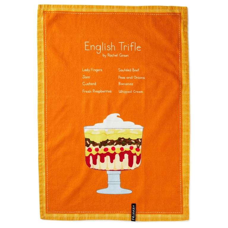 Hallmark Friends Rachel's English Trifle Tea Towel And Turkey Pot Holder, Set Of 2 2 Hallmark Friends Rachel's English Trifle Tea Towel And Turkey Pot Holder, Set Of 2 - Image 2