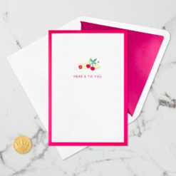 Hallmark Here's To You Cocktail Toast 3D Pop-Up Card -Hallmark Fruit Cocktail Drinks Celebration 3D PopUp Card for Her 1299LAD2897 06