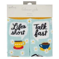 Hallmark Gilmore Girls Life's Short, Talk Fast Crew Socks -Hallmark Gilmore Girls Lifes Short Talk Fast Crew Socks 1PCL1011 04