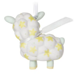 Hallmark Godchild 2023 Porcelain Ornament -Hallmark Godchild Lamb Keepsake Ornament 1799QGO2609 06