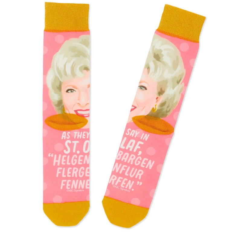 Hallmark Rose The Golden Girls St. Olaf Novelty Crew Socks 2 Hallmark Rose The Golden Girls St. Olaf Novelty Crew Socks - Image 2