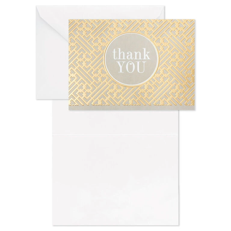Hallmark Gray And Gold Bulk Blank Thank-You Notes, Pack Of 50 4 Hallmark Gray And Gold Bulk Blank Thank-You Notes, Pack Of 50 - Image 4