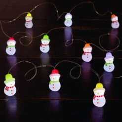 Hallmark Gumdrop Snowman 10-Light Christmas String Lights, 10' -Hallmark Gumdrop Snowman Keepsake Christmas Light String 1QSB6279 02
