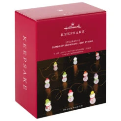 Hallmark Gumdrop Snowman 10-Light Christmas String Lights, 10' -Hallmark Gumdrop Snowman Keepsake Christmas Light String 1QSB6279 04