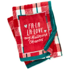 Hallmark Channel Fa-La-La-Love Plaid Blanket, 50x60 8 Hallmark Channel Fa-La-La-Love Plaid Blanket, 50x60 -Hallmark Hallmark Channel FaLaLaLove Plaid Blanket 1XKT3520 03