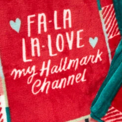 Hallmark Channel Fa-La-La-Love Plaid Blanket, 50x60 11 Hallmark Channel Fa-La-La-Love Plaid Blanket, 50x60 -Hallmark Hallmark Channel FaLaLaLove Plaid Blanket 1XKT3520 06