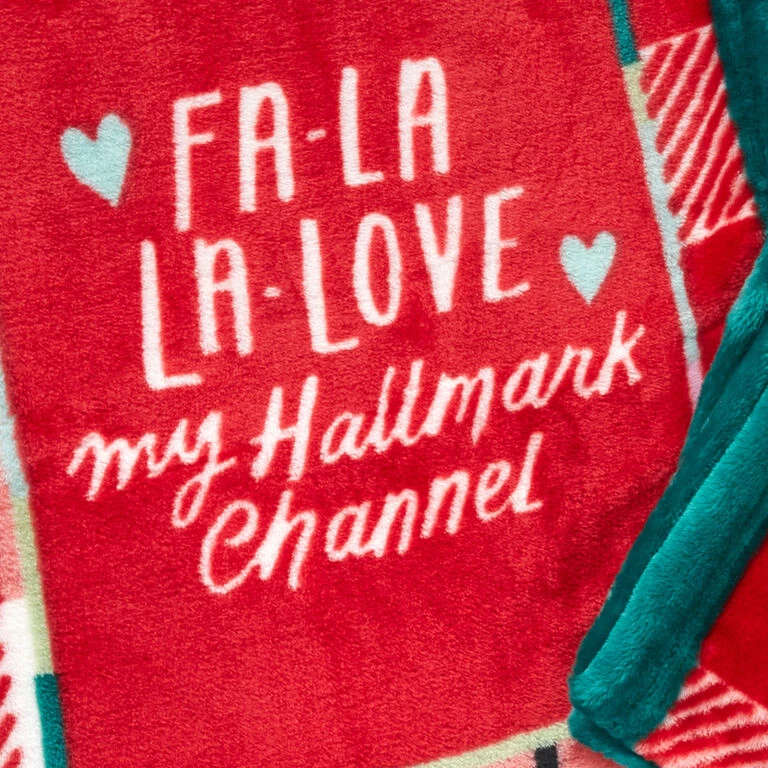 Hallmark Channel Fa-La-La-Love Plaid Blanket, 50x60 6 Hallmark Channel Fa-La-La-Love Plaid Blanket, 50x60 - Image 6