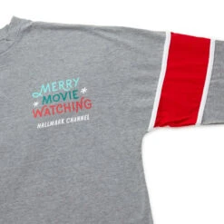 Hallmark Channel Merry Movie Watching Long Sleeve Jersey, X-Large 6 Hallmark Channel Merry Movie Watching Long Sleeve Jersey, X-Large -Hallmark Hallmark Channel Movie Watching Long Sleeve Shirt 1XKT3547 03
