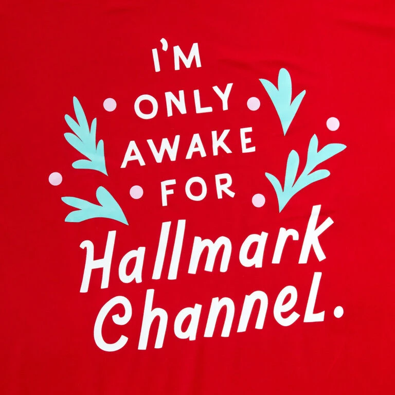 Hallmark Channel Only Awake Oversized Women's Red Sleep Shirt, Small/Medium 2 Hallmark Channel Only Awake Oversized Women's Red Sleep Shirt, Small/Medium - Image 2