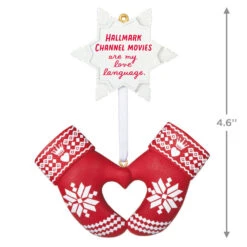 I Love Hallmark Channel! Ornament -Hallmark Hallmark Channel Red Mittens Keepsake Ornament 1599QGO2949 03