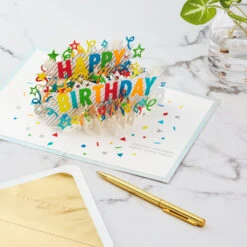 Hallmark Happy Birthday Cake 3D Pop-Up Birthday Card -Hallmark Happy Birthday Cake 3D PopUp Birthday Card 1299LAD8650 06