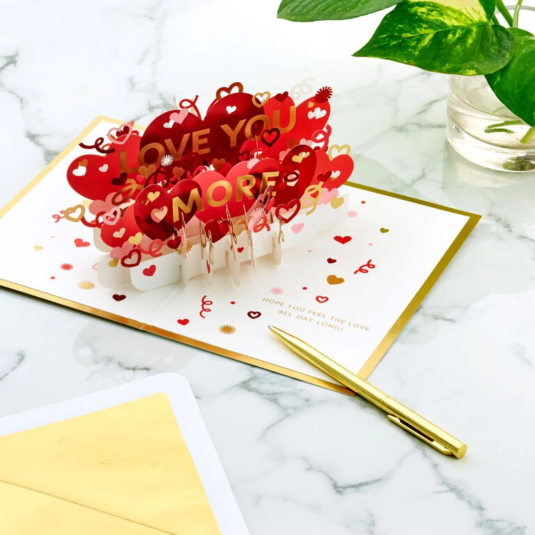 Hallmark Love You More 3D Pop-Up Love Card 6 Hallmark Love You More 3D Pop-Up Love Card - Image 6