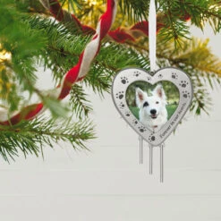 Hallmark Forever In Our Hearts Metal Photo Frame Pet Memorial Ornament -Hallmark HeartShaped Pet Picture Frame Keepsake Ornament 1999QHX3087 02