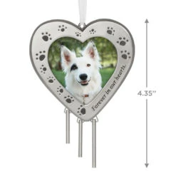 Hallmark Forever In Our Hearts Metal Photo Frame Pet Memorial Ornament -Hallmark HeartShaped Pet Picture Frame Keepsake Ornament 1999QHX3087 03