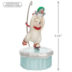 Hallmark Skating Snowball And Tuxedo Ornament With Motion -Hallmark Ice Skating Polar Bear and Penguin Keepsake Ornament 3499QGO2677 03