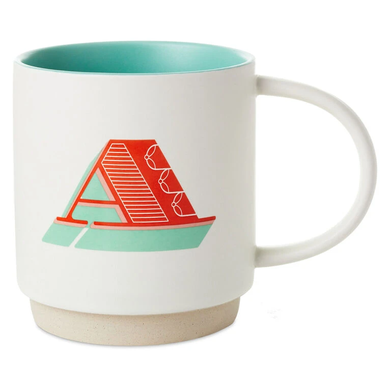 Hallmark Initial Monogram 16 Oz. Mug, A 1 Hallmark Initial Monogram 16 Oz. Mug, A