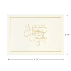 Hallmark Bulk Ivory And Gold Blank Wedding Thank-You Notes, Box Of 100 -Hallmark Ivory and Gold Blank Wedding ThankYou Notes Bulk Pack 5STZ1065 04