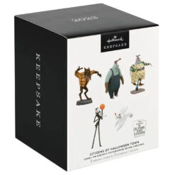 Hallmark Disney Tim Burton's The Nightmare Before Christmas Citizens Of Halloween Town Ornaments, Set Of 5 -Hallmark Jack Zero Wolfman Behemoth Clown Keepsake Ornaments 7499QFO5307 08