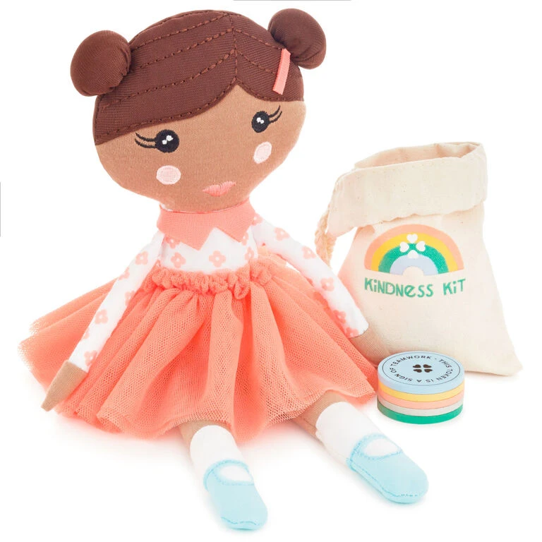 Hallmark Little World Changers™ And Kind Culture Co. The Doll Kind Dark Skin Girl, 12" 1 Hallmark Little World Changers™ And Kind Culture Co. The Doll Kind Dark Skin Girl, 12"