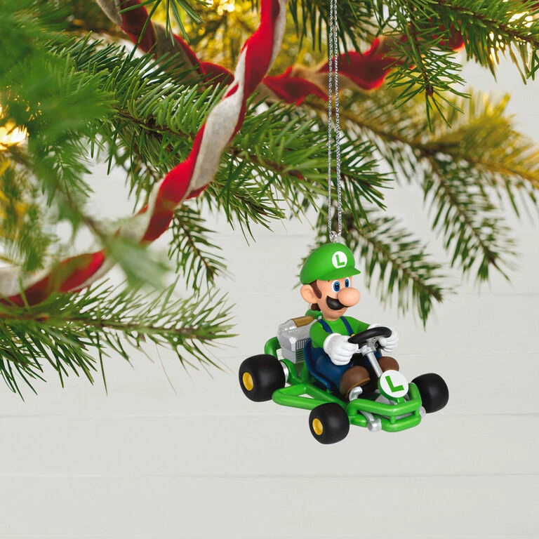 Hallmark Nintendo Mario Kart™ Luigi Ornament 2 Hallmark Nintendo Mario Kart™ Luigi Ornament - Image 2