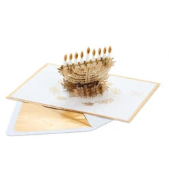 Hallmark -Hallmark Menorah 3D PopUp Hanukkah Card 5XXH1003 02